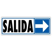 SEÑAL "SALIDA (DERECHA)" 175X65 PVC GRIS ARCHIVO 2000 6177-06 GS (Espera 4 dias)